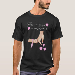 Camiseta Hombres, Nuevo Padre Y Hija Con Las Manos De Un Be