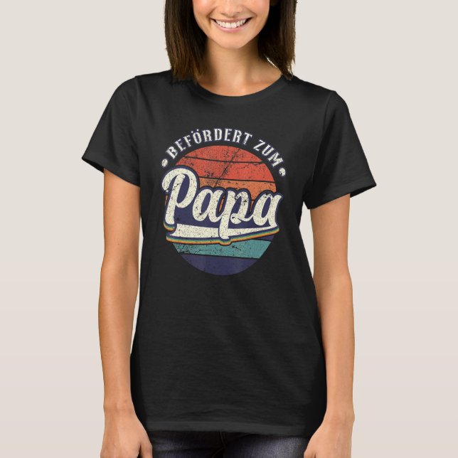 Camiseta Hombres nuevo papá ascendido a papá en alemán 1 (Anverso)