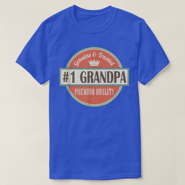 Camiseta Hombres Número 1 Abuelo 1 Abuelo Padres Día G (Diseño del anverso)
