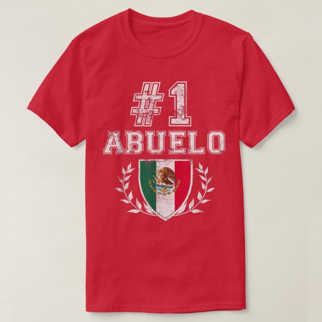 Camiseta Hombres Número Uno Abuelo Abuelo Latino  (Diseño del anverso)