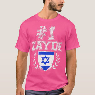 Camiseta Hombres número uno Zayde Abuelo Yiddish hebreo 