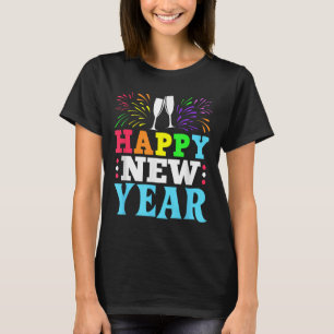 Camiseta Hombres Nye Shirt Feliz Año Nuevo 2025 2026 Mujere