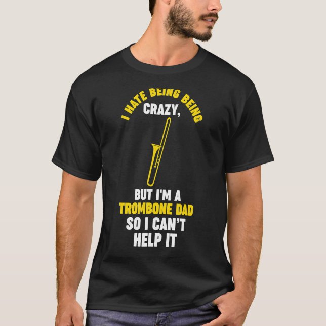 Camiseta Hombres, odio ser trombone musical (Anverso)
