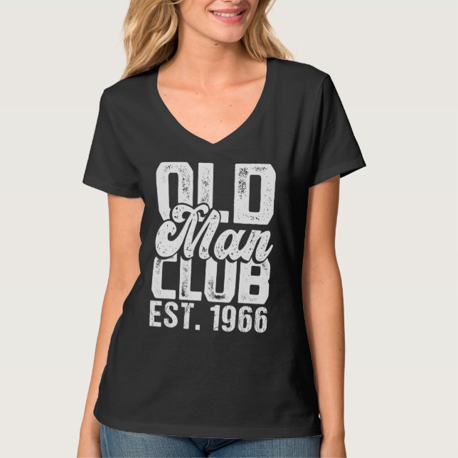 Camiseta Hombres Old Man Club Est 1966 Humor Ciudadano Mayo (Anverso)