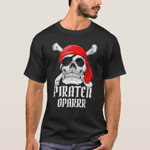 Camiseta Hombres Oparrt Pirate Shirpe Abuelo Pirata Costuma