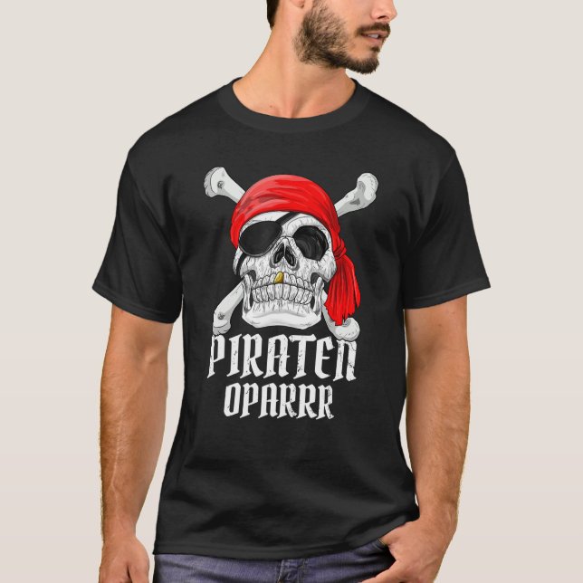 Camiseta Hombres Oparrt Pirate Shirpe Abuelo Pirata Costuma (Anverso)