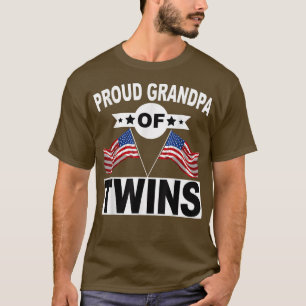 Camiseta Hombres orgulloso abuelo de gemelos bandera estado