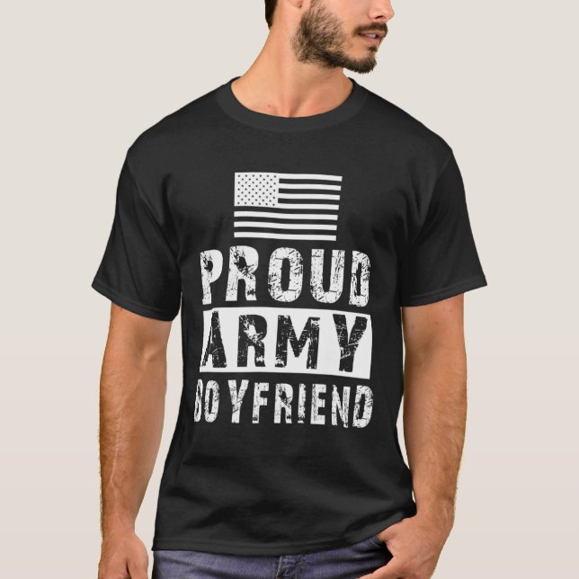 Camiseta Hombres Orgulloso Ejército Amigo Familia Aprecia M (Anverso)
