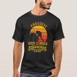 Camiseta Hombres Orgullosos Abuelo De Un Escalador De Rock