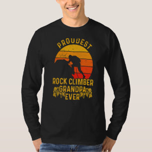 Camiseta Hombres Orgullosos Abuelo De Un Escalador De Rock