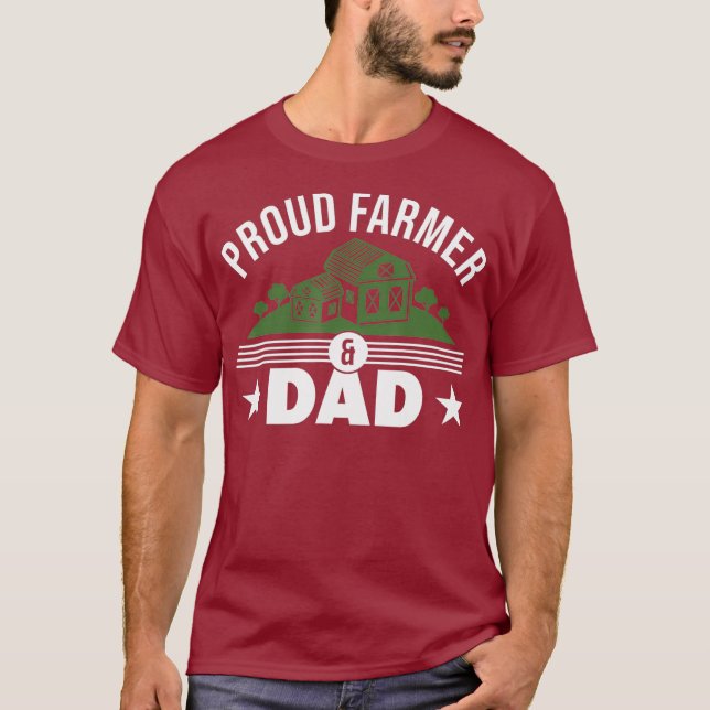 Camiseta Hombres Orgullosos Agricultores y Padres Patriótic (Anverso)