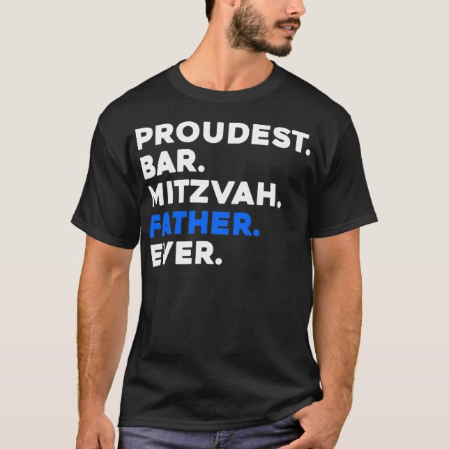 CAMISETA HOMBRES ORGULLOSOS BAR MITZVAH PADRE ALGUNA VEZ JU (Anverso)