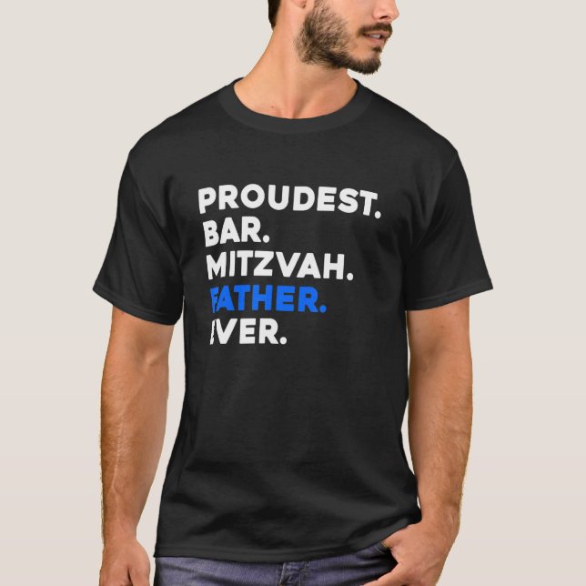 CAMISETA HOMBRES ORGULLOSOS BAR MITZVAH PADRE ALGUNA VEZ JU (Anverso)