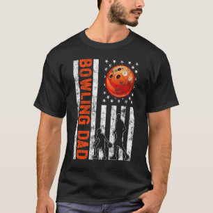 Camiseta Hombres Orgullosos Bowling papá deportes de bander