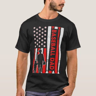 Camiseta Hombres Orgullosos De Béisbol Papá Bandera Estadou