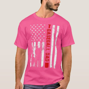 Camiseta Hombres Orgullosos De Béisbol Papá Bandera Estadou