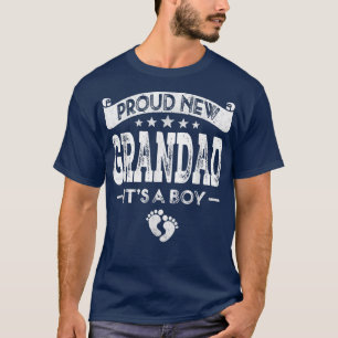 Camiseta Hombres Orgullosos De Nuevo Abuelo Es Un Niño Reve