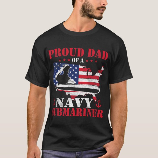 Camiseta Hombres Orgullosos De Papá De Un Submarinero De La (Anverso)