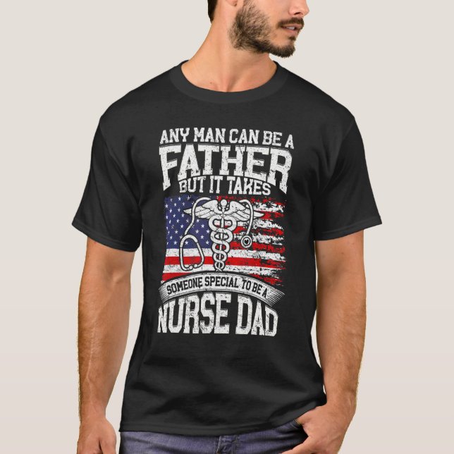 Camiseta Hombres Orgullosos De Papá De Una Enfermera Hija P (Anverso)