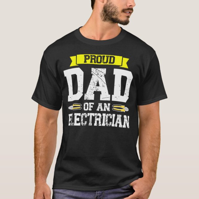 Camiseta Hombres Orgullosos De Papá Electricista 1 (Anverso)