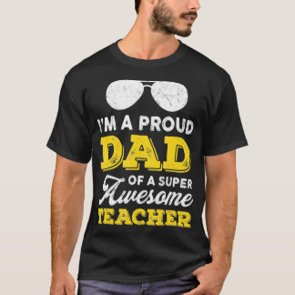 Camiseta Hombres orgullosos de papá súper asombroso profeso