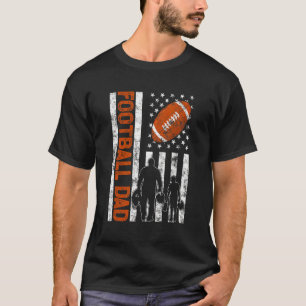 Camiseta Hombres Orgullosos Fútbol Papá Bandera Retro Estad
