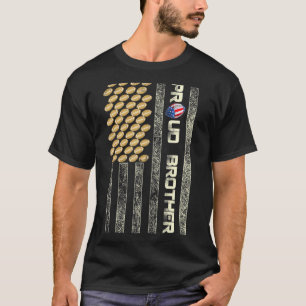 Camiseta Hombres Orgullosos Hermanos Americanos Bandera Fút