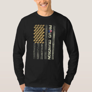 Camiseta Hombres orgullosos nietos padre de fútbol de bande