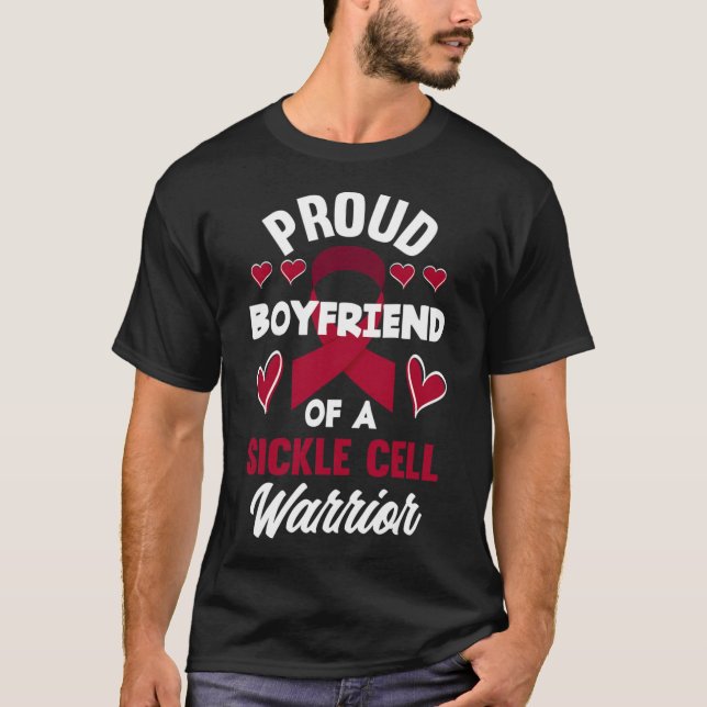 Camiseta Hombres Orgullosos Novio De Un Enfermo Guerrero De (Anverso)