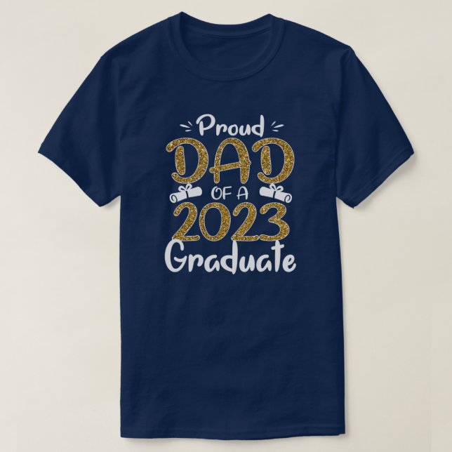 Camiseta Hombres Orgullosos Papá De Un Graduado Familiar En (Diseño del anverso)