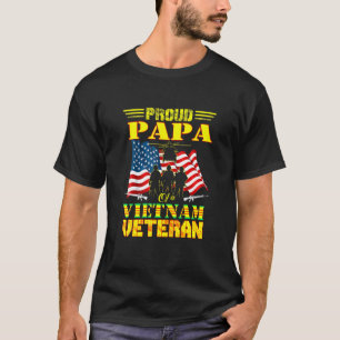 Camiseta Hombres Orgullosos Papá De Un Veterano Fami Milita