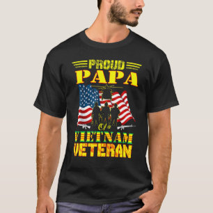 Camiseta Hombres Orgullosos Papá De Un Veterano Fami Milita