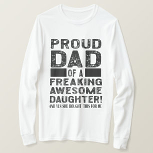 Camiseta Hombres Orgullosos Papá de una asombrosa Hija