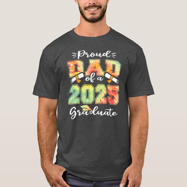 Camiseta Hombres Orgullosos papá de una clase de graduados  (Anverso)