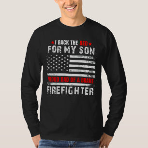 Camiseta Hombres Orgullosos Papá Del Hijo Del Bombero Yo Re