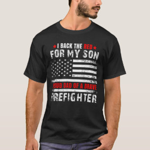 Camiseta Hombres Orgullosos Papá Del Hijo Del Bombero Yo Re