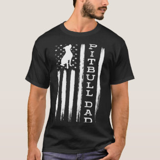 Camiseta Hombres Orgullosos Pitbull Dad America Bully Dog P
