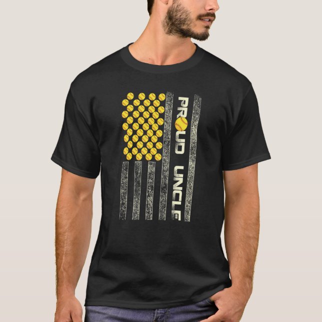 Camiseta Hombres Orgullosos Tío Americano Bandera Deportiva (Anverso)