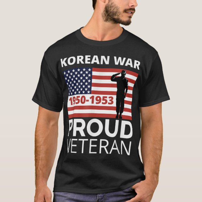Camiseta Hombres orgullosos veteranos de guerra coreanos -  (Anverso)