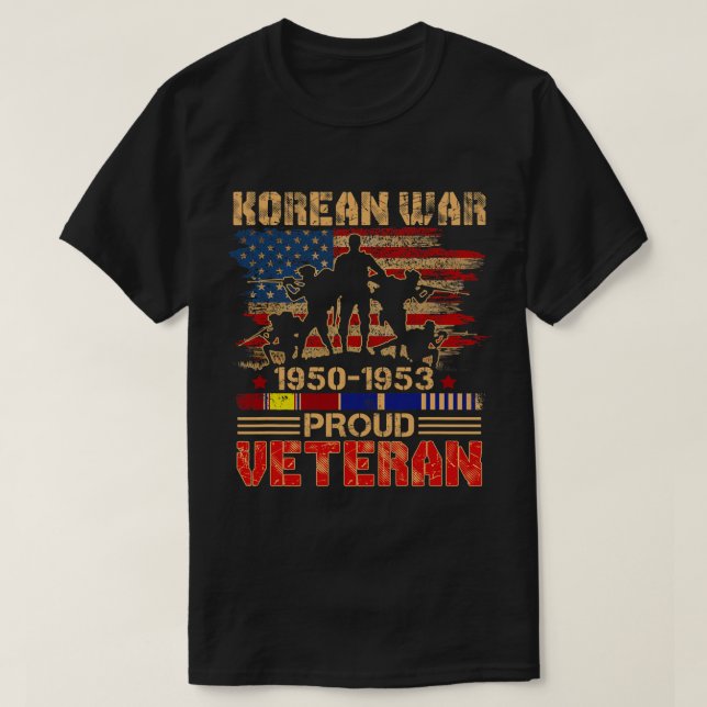 Camiseta Hombres orgullosos veteranos de guerra coreanos pa (Diseño del anverso)