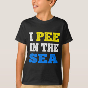 Camiseta Hombres orinan en el mar divertido océano verano a