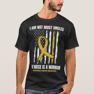 Camiseta Hombres Oro Concienciación sobre el Cáncer Infanti