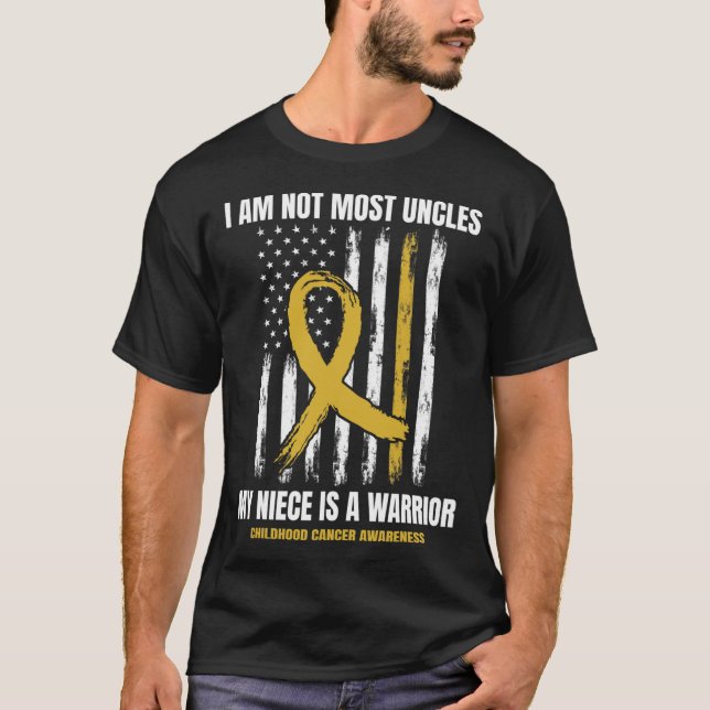 Camiseta Hombres Oro Concienciación sobre el Cáncer Infanti (Anverso)