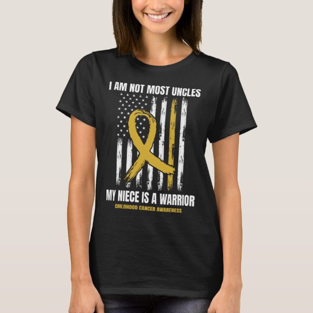 Camiseta Hombres Oro Concienciación sobre el Cáncer Infanti (Anverso)