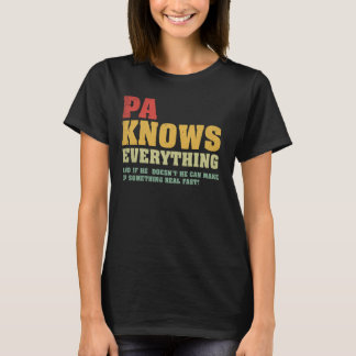 Camiseta Hombres pa sabe todo lo gracioso día del abuelo