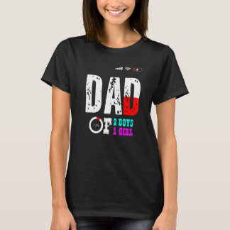 Camiseta Hombres Padre De 2 Niños 1 Chica Padre O Abuelo De