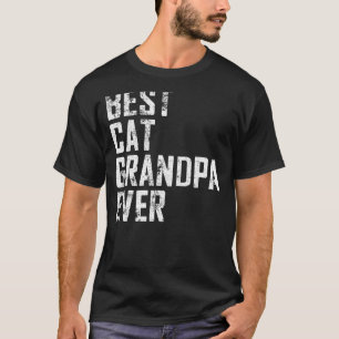 Camiseta Hombres Padre Día Mejor Abuelo Gato Vintage