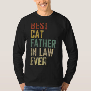 Camiseta Hombres Padre Día Mejor Gato Padre De Leyes En Vin