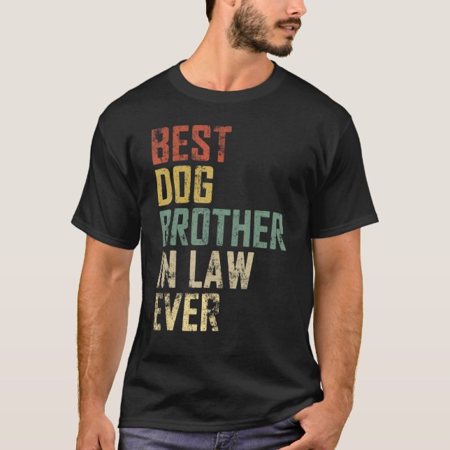 Camiseta Hombres Padre Día Mejor Hermano De Perro En Derech (Anverso)