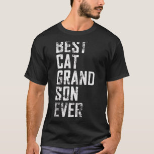 Camiseta Hombres Padre Día Mejor Nieto Gato Vintage